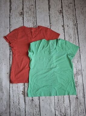Coft & Barrow Coral and Mint Short-Sleeve Womens Tees Set Of 2